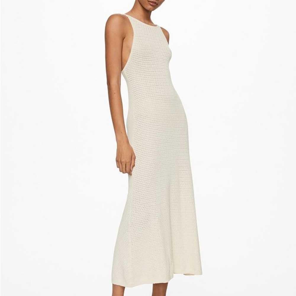 Knit cotton-blend dress from MANGO